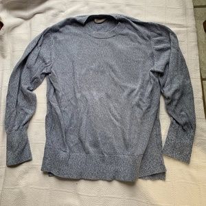 Everlane soft cotton crew in blue and white marl